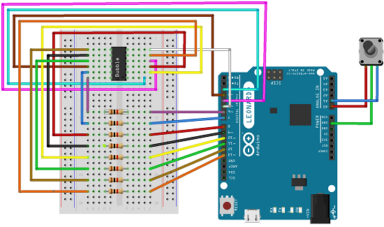 Picture of an arduino circuit