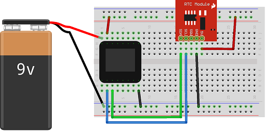 Microview Digital Clock Circuit