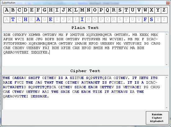 Substitution Cipher Program