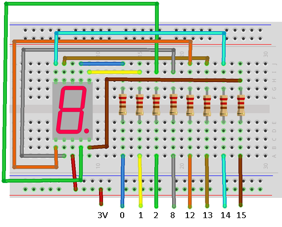 7 segment display circuit