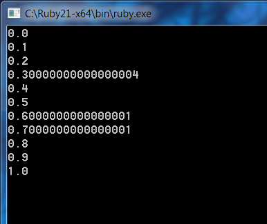Output from Ruby script